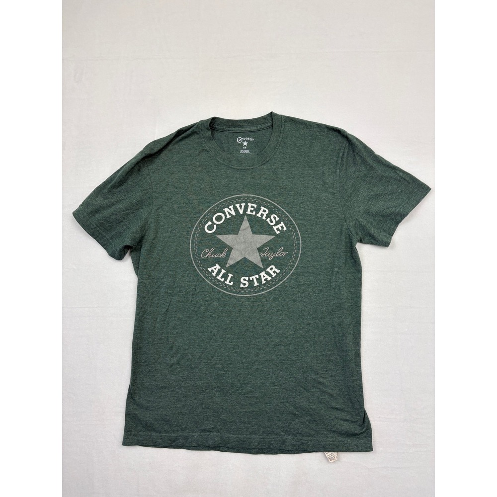 Converse All Star Chuck Taylor Graphic T-Shirt Mens Small Green Short Sleeve N1